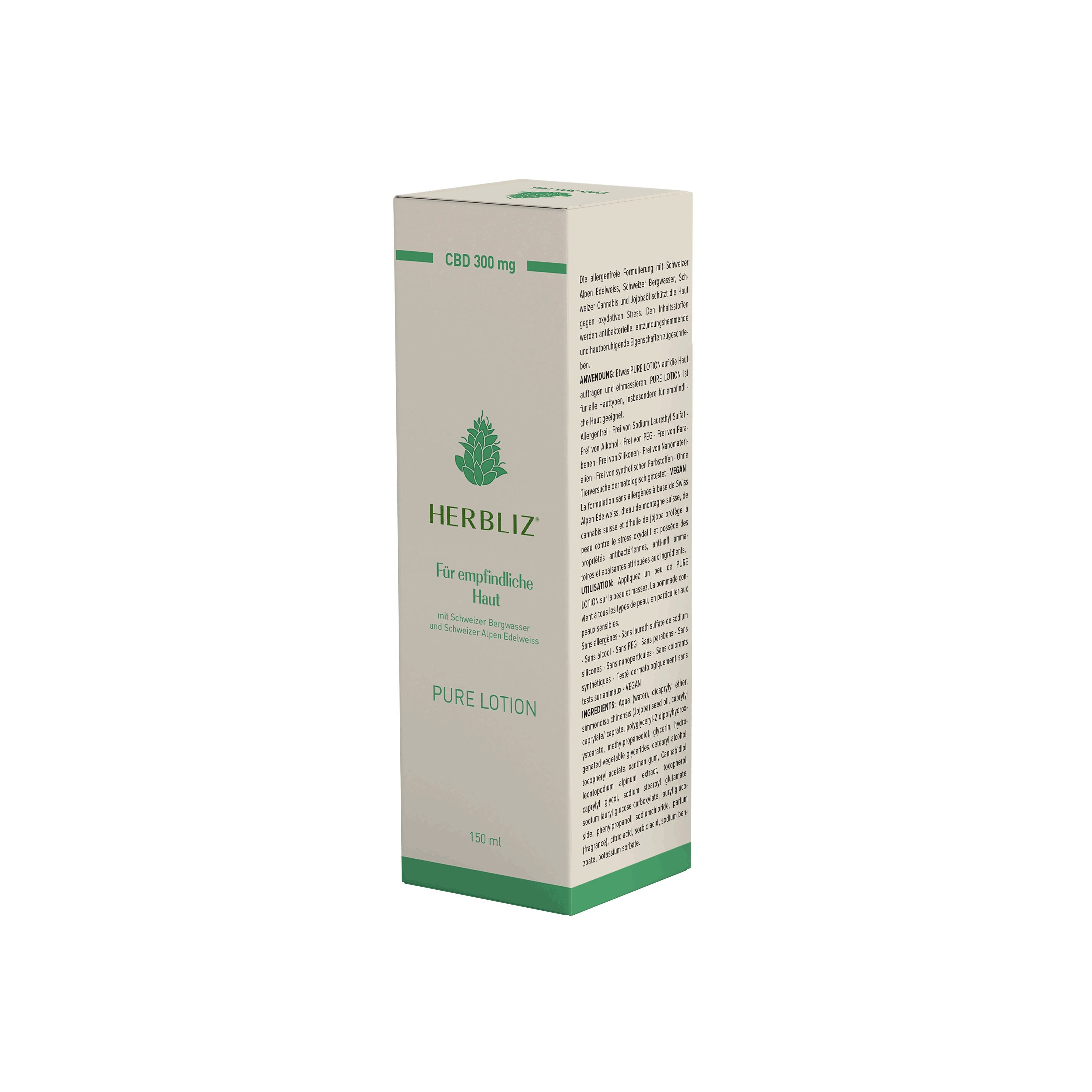 Pure CBD Lotion Herbliz - 123-hanf.de